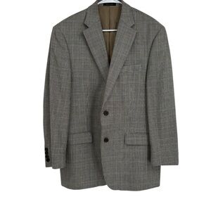 Lauren Ralph Lauren Men's black houndstooth silk Wool Sport Blazer Size 42 R